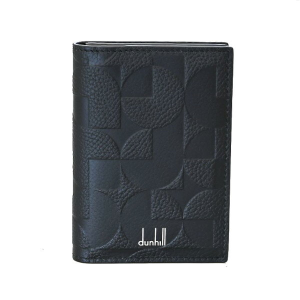 dunhill 22R2470ER001ダンヒル ベルグレイヴカードケース 名刺入フルグレインレザーブラック×シルバー