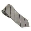dunhill 19RPTW1ZM030Rダンヒル ネクタイシルク67% コットン33%グレー系ストライプ(4)