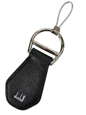 dunhill JZC0876K CADOGANダンヒル カドガン キーリンググレインカーフレザー ロゴ入フック取外し可能ブラック×シルバーdunhill 純正BOX・保護布コントロールカード