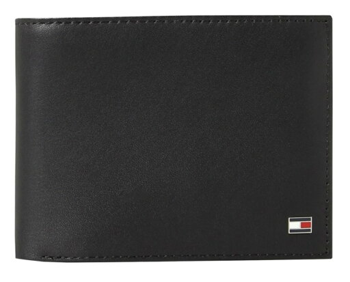 TOMMY HILFIGERAM0A00651-002-BKトミー ヒルフィガー二折財布小銭入付カーフスキンレザーブラック TOMMY HILFIGERAM0A00651-002-BKトミー ヒルフィガー二折財布小銭入付カーフスキンレザーブラック