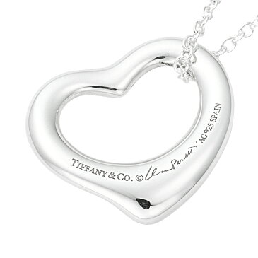 Tiffany&Co. 25152336ELSA PERETTIOPEN HEART PENDANT MINIティファニー エルサ・ペレッティ オープンハート ペンダント ミニSILVER 925/スターリングシルバー 純正BOX＆ホワイトリボン巾着保護袋・ショップバッグ