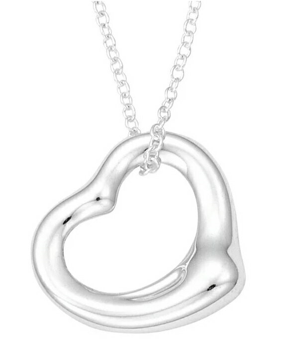 ハート ペンダント Tiffany&Co. 25152336ELSA PERETTIOPEN HEART PENDANT 11mmティファニー エルサ・ペレッティ オープンハート ペンダント STERLING SILVERスターリングシルバーTiffany 純正BOX＆ホワイトリボン巾着保護袋・ショップバッグ