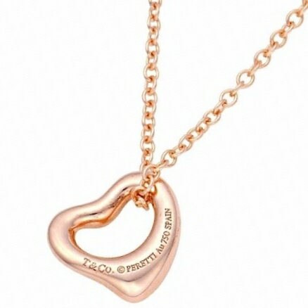 ティファニー オープンハート ネックレス（レディース） Tiffany&Co. 60957436 K18RGELSA PERETTIOPEN HEART PENDANT MINIティファニー エルサ・ペレッティ オープンハート ペンダント ミニ18金ローズゴールドTiffany 純正BOX＆ホワイトリボン巾着保護袋・ショップバッグ