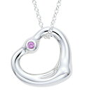 Tiffany&Co. 24669661ELSA PERETTI OPEN HEART PENDANTPINK SAPPHIRE STERL...