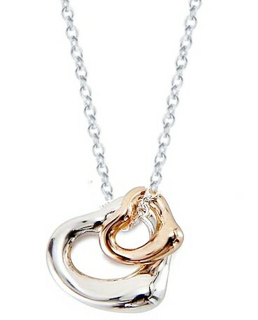 Tiffany&Co. 60991588ELSA PERETTIOPEN HEART PENDANT SILVER×K18 ROSE GOLDティファニー エルサ・ペレッティ オープンハート ペンダン..