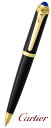 CARTIER ST240005 ROADSTER DE CARTIER BALLPOINT PENカルティエ ロードスター ドゥ ボールペンブラックコンポジット イエローゴールドフィニッシュブルーレジンカボション