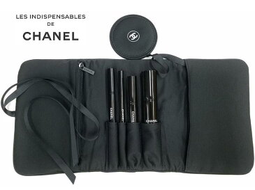 CHANEL 2017AW クリスマス特別限定品 LES INDISPENSABLES DE CHANELシャネル レ ザンディスパンサーブル ドゥ シャネル 2017トラベル メークアップ ブラシセットCHANEL クリスマスリボンラッピング+メッセージカードサンプル15点+ショップバッグ付