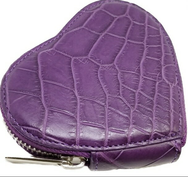 極美品】LOEWE コインケース小銭入れハートレザーロゴ金具パープル