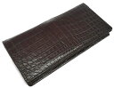 LE'SAC 8118 CROCODILE CHOCOレザック ナイルクロコダイル 無双 マチ付長財布ユニセックス マット仕上 チョコ(ダークブラウン) 日本製...
