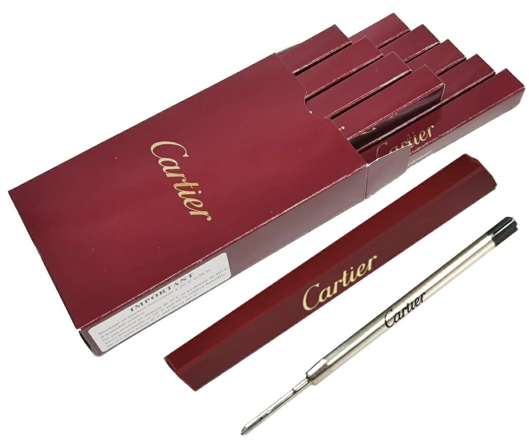 Cartier CRMXE0QJ6X BOXBALLPOINT REFILL BLACK Mカルティエ ボールペン リフィル 10本専用替芯 ブラック Mサイズ（黒 中字)Cartier 純正BOX(※プラスチックケース付属無し)