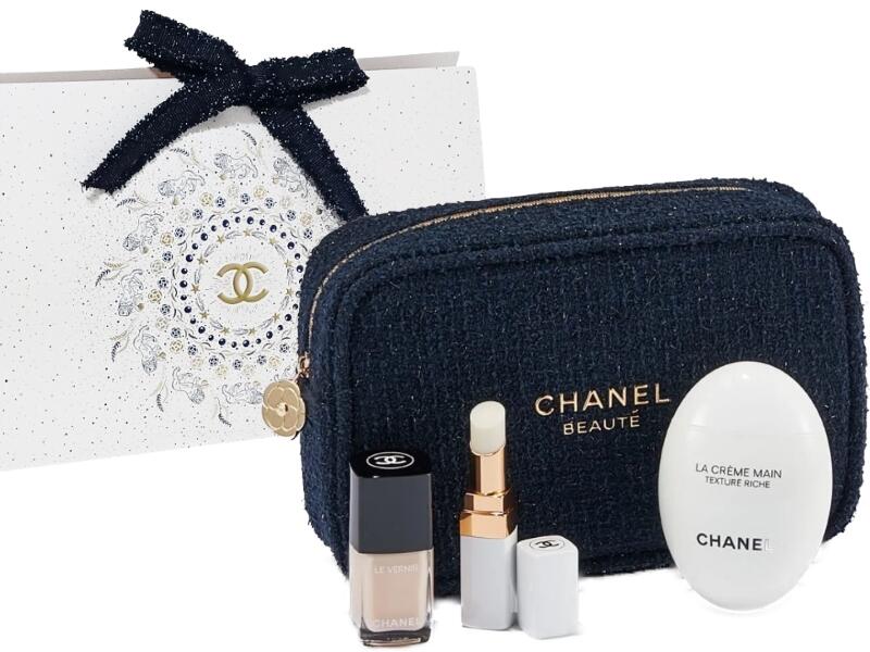 CHANEL 2025 HOLIDAY SETTHE PAMPERINGHAND AND LIP TRIOシャネル リップ アンド ネイル ケア 4点セッ..