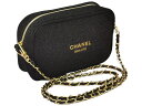 CHANEL NOVELTY シャネル ロゴ入化粧ポーチ CCロゴ入りファスナーショルダーストラップ 約120cm～(社外品・取外し可能) 斜め掛け可能ノベルティー ポリエステル製ブラック（ラメ入）×ゴールドシャネル ショップバッグサンプルアソート5点付