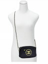 CHANEL NOVELTY シャネル CCロゴ入化粧ポーチ CHANEL ロゴ入ファスナーショルダーストラップ 約120cm～(社外品・取外し可能) 斜め掛け可能ノベルティー ポリエステル製ブラック×ゴールドシャネル ショップバッグ