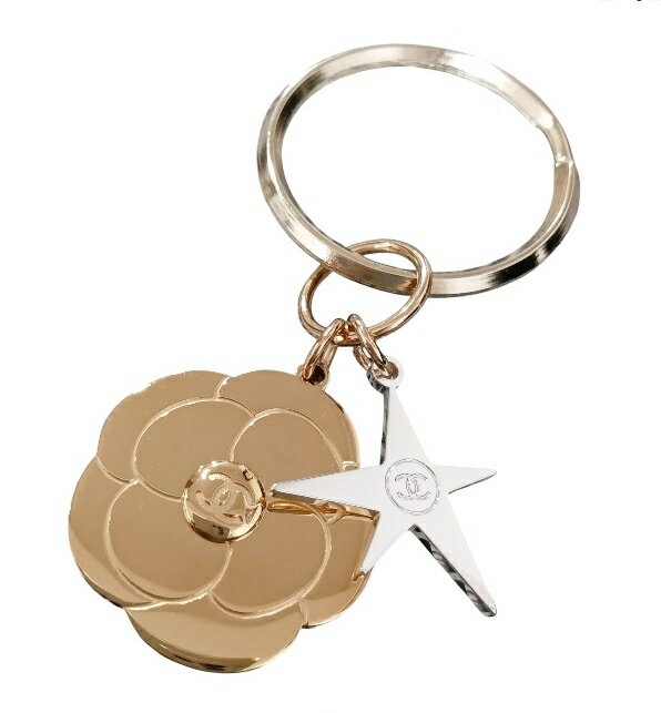CHANEL 2025 HOLIDAYCAMELIA & STAR CHARMシャネル ロゴチャーム キーリング (社外品)カメリア＆スター..