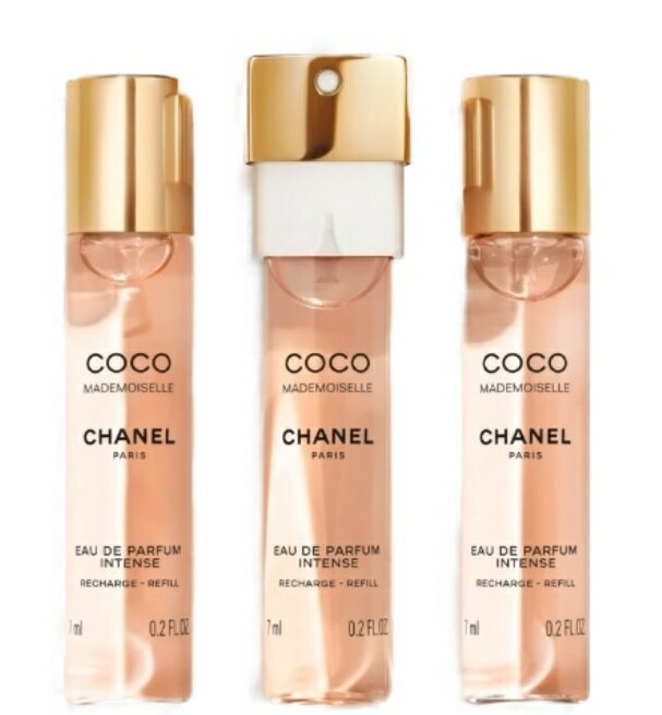 CHANEL COCO MADEMOISELLEEAU DE PARFUM INTENSEREFILL 7mlx3シャネル ココマドモアゼルオードゥパルファム アンタンス リフィルCHANEL ショップバッグ付