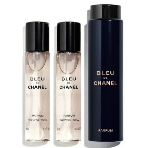 BLEU DE CHANEL PARFUMREFILLABLE TRAVEL SPRAY20ml×3ブルー ドゥ シャネルパルファム トラベル スプレイCHANEL ショップバッグ付