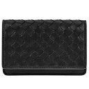 ボッテガ・ヴェネタ 名刺入れ BOTTEGA VENETA 174646-V001N-1000ボッテガヴェネタ 名刺入ラムレザー ブラック