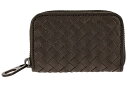 ボッテガヴェネタ BOTTEGA VENETA 473010-V4651-2006ボッテガヴェネタ ラウンドファスナー小銭入イントレチャートレザーダークブラウン×ガンメタル