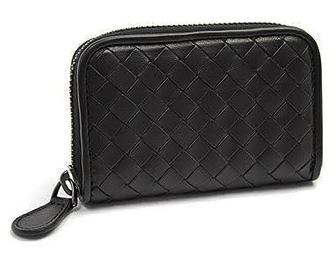 ボッテガヴェネタ BOTTEGA VENETA114075-V001N-1000ボッテガヴェネタ コインパースラウンドファスナー小銭入イントレチャートラムスキンレザーブラック