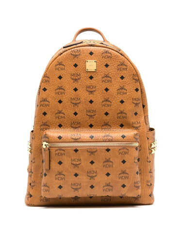 MCM MMKDSVE08-CO001MIDEUM STARK SIDE STUDS BACKPACKIN VESETOSエムシーエム ミディアム スターク サイド スタッズバックパックリュックサックコーティングキャンバス×レザーコニャック MCM MMKDSVE08-CO001MIDEUM STARK SIDE STUDS BACKPACKIN VESETOSエムシーエム ミディアム スターク サイド スタッズバックパックリュックサックコーティングキャンバス×レザーコニャック