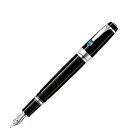 MONTBLANC 25130-Mモンブラン ボエムブルー 万年筆 (中字)14Kゴールド製ブラック×シルバー　※取寄品