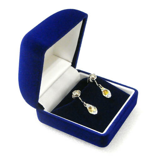 【厚みがあるため、宅急便もしくは定形外郵便での発送となります。】アクセサリー&ジュエリー用 ギフトボックス ベロア調 (イヤリング ネックレス用) 52×...