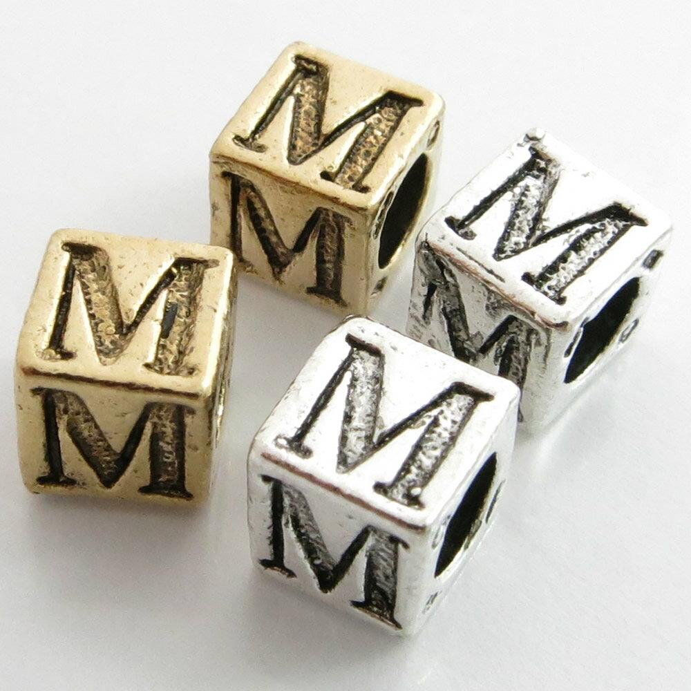 ニューヨーク ピューター チャーム　イニシャルチャーム キューブ M （1個入り）ハ...
