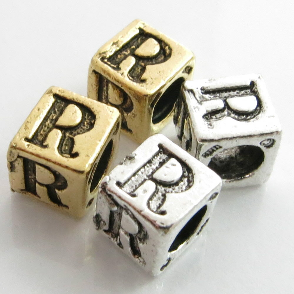 ニューヨーク ピューター チャーム　イニシャルチャーム キューブ R （1個入り）　...
