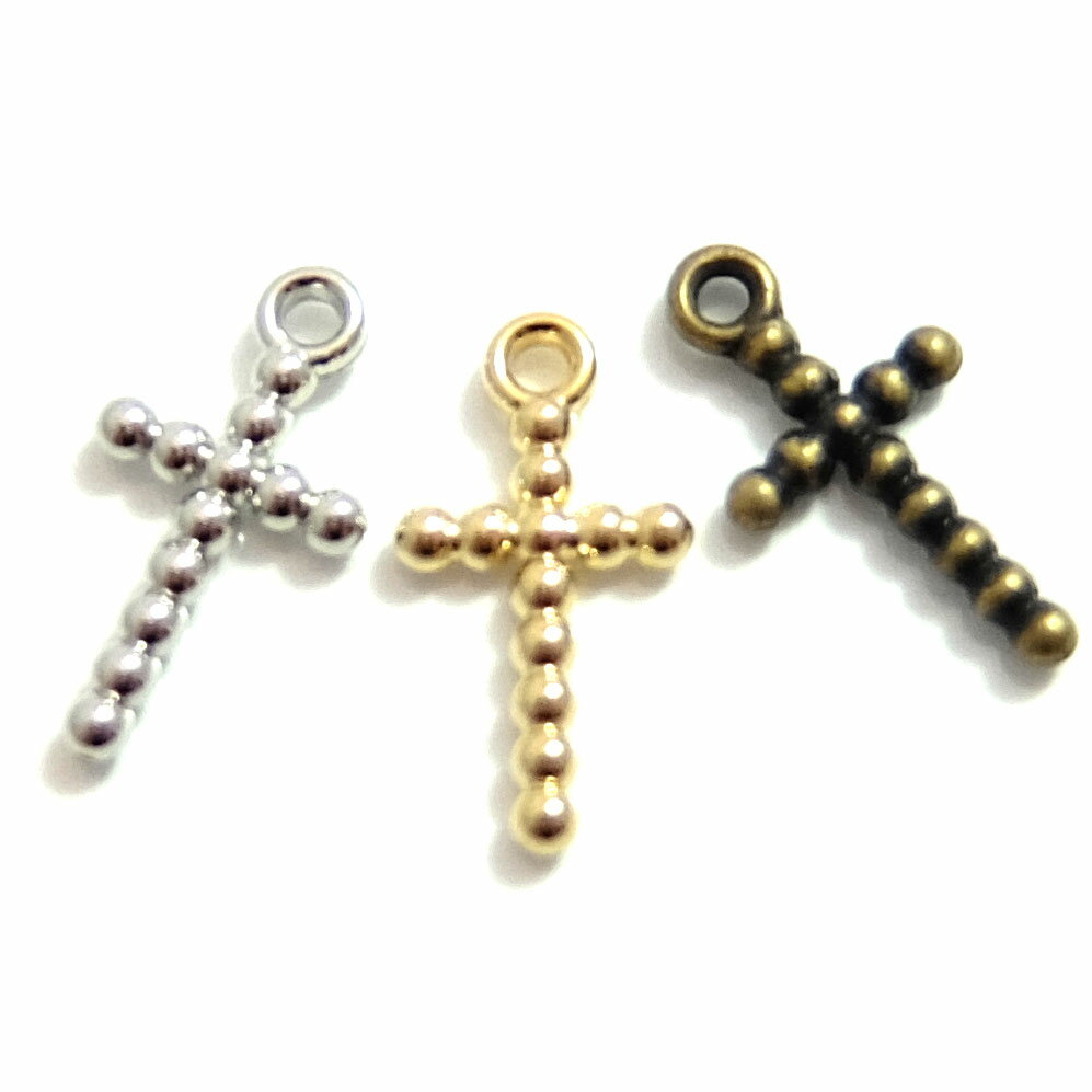 チャーム プラスチックパーツ(ABS樹脂)ボールクロス 17.5×9mm (1個)