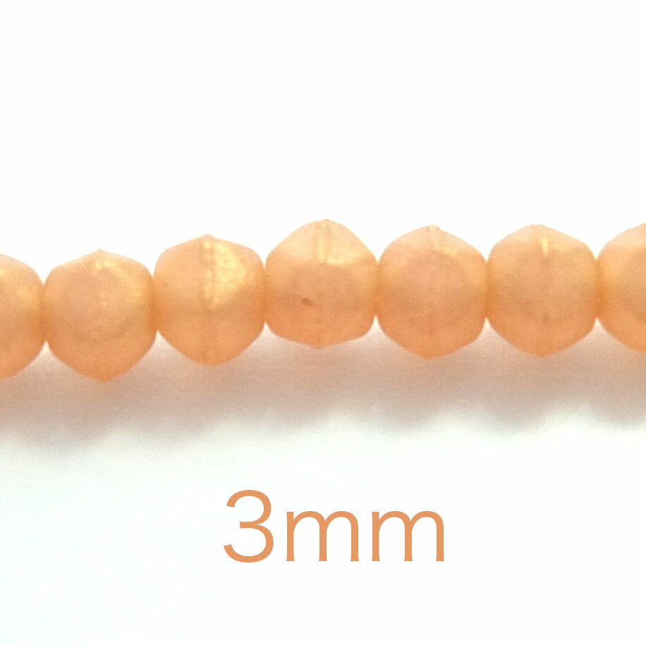 【50%OFF】チェコビーズ イングリッシュカットラウンド 3mm （1個）スエードゴールドライトピーチ├ チェコ ビーズ アクセサリーパーツ アクセサリー パーツ ブレスレット ピアス イヤリング ネックレス ワンポイント 手芸 資材 素材 ┤