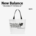 New Balance ニューバランス トートバッグ REUSABILITY TOTEBAG M トート バッグ かばん ロゴ カジュアル ストリート ホワイト...