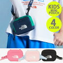 THE NORTH FACE ノースフェイス キッズ ストラップ付きサイフ K'S CROSS WALLET ジッパー付きサイフ コインケース ネイビー ピンク ブラック ネックストラップ 財布 ミニポーチ キッズポーチ 子供用ポーチ NN2PR12S/T/U/R【中古】未使用品