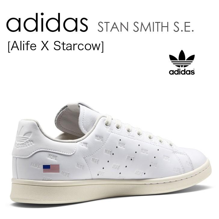 adidas Originals アディダス オリジナルス スニーカー STAN SMITH S.E. Alife X Starco コンソーシアム スタンスミス "エーライフ x スタークロウ" CM8000 White ホワイト メンズ 男性用【中古】未使用品