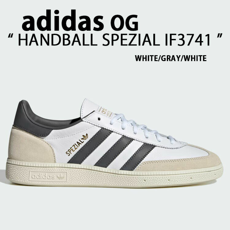 adidas Originals アディダス オリジナルス スニーカー HANDBALL SPEZIAL IF3741 WHITE GRAY ハンドボール スペツィアル シューズ スウェード ニュアンスカラー ホワイト グレー メンズ レディース【中古】未使用品