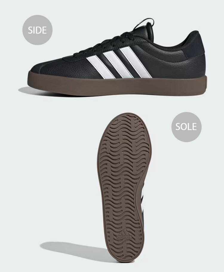 adidas アディダス スニーカー VL COURT 3.0 ID6286 VLコート3.0 CORE BLACK CLOUD WHITE GUM シューズ コアブラック クラウドホワイト ガム メンズ レディース【中古】未使用品