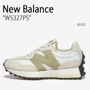 New Balance ニューバランス スニーカー 327 WS327PS BEIGE シューズ ベージュ レディース 女性用【中古】未使用品