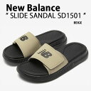 New Balance ニューバランス サンダル スライドサンダル SLIDE SANDAL SD1501BBE3 BEIGE BLACK シャワーサンダル ベルクロ サイズ調整 スリッパー 室内 野外 疲労防止 柔らか 軽量 ベージュ ブラック【中古】未使用品(4)