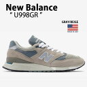 New Balance ニューバランス スニーカー U998GR GRAY BEIGE MADE IN USA シューズ NewBalance998 ニューバランス998 スエード グレー ベージュ U.S.A メンズ レディース【中古】未使用品