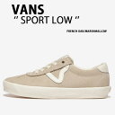 VANS バンズ スニーカーSPORT LOW FRENCH OAK MARSHMALLOW VN000CQRDBV スポーツ ロウ フレンチ オーク マシュマロ メンズ レディース 男性用 女性用 【中古】未使用品(4)