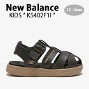 New Balance ニューバランス キッズ サンダル NewBalance 5402 BROWN キッズシューズ ブラウン ベルクロ K5402F1I ベビー用 キッズ用 ジュニア用 子供用【中古】未使用品(4)