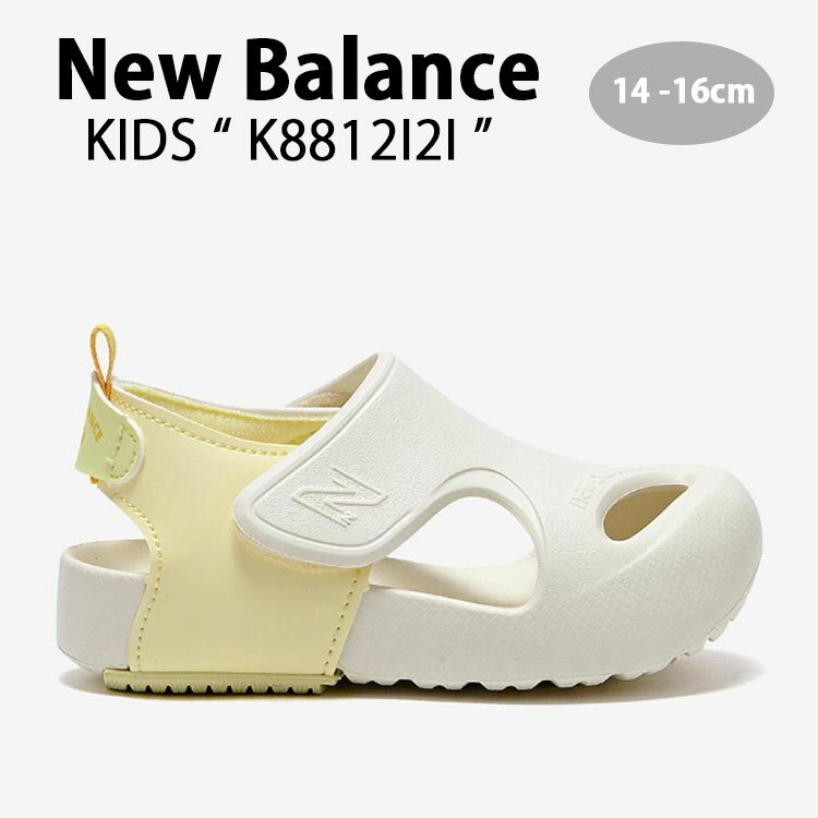 New Balance ニューバランス キッズ サンダル NewBalance 8812 IVORY キッズシューズ アイボリー イエロー ベルクロ K8812I2I ベビー用 キッズ用 ジュニア用 子供用【中古】未使用品