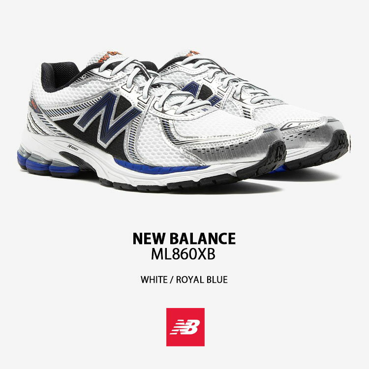 New Balance ニューバランス スニーカー ML860XB WHITE ROYAL BLUE シューズ 860v2 New BalanceML860 ニューバランスML860 メッシュアッパー ランニングシューズ ホワイト ロイヤルブルー メンズ レディース【中古】未使用品
