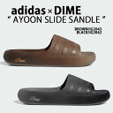 adidas original アディダス Dime ダイム シャワーサンダル スライドサンダル AYOON SLIDE BLACK GRAY IG2042 ブラック BROWN IG2043 ブラウン 一体型サンダル コラボ メンズ レディース【中古】未使用品(4)