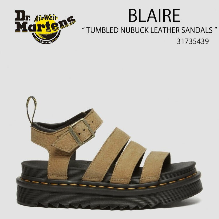 Dr.Martens ドクターマーチン サンダル ストラップサンダル BLAIRE TUMBLED NUBUCK LEATHER SANDALS 31735439 Savannah Tan メンズ レディース 男性用 女性用【中古】未使用品