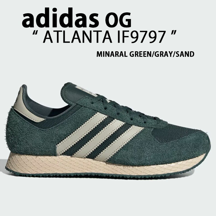 樂天商城 - adidas Originals アディダス スニーカー ATLANTA アトランタ IF9797 シューズ GREEN GRAY SAND ミネラルグリーン グレー サンド スエード スウェード ランニングシューズ メンズ レディース【中古】未使用品