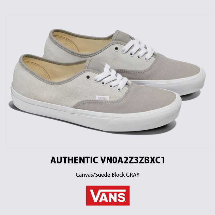 VANS バンズ スニーカー AUTHENTIC GRAY VN0A2Z3ZBXC オーセンティック グレー メンズ レディース 男性用 女性用