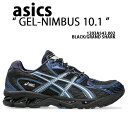 ASICS アシックス スニーカー GEL-NIMBUS 10.1 BLACK GRAND SHARK 1203A543.002 シューズ ゲル ニンバス メッシュ ランニングシューズ ブラック グランドシャーク メンズ レディース【中古】未使用品