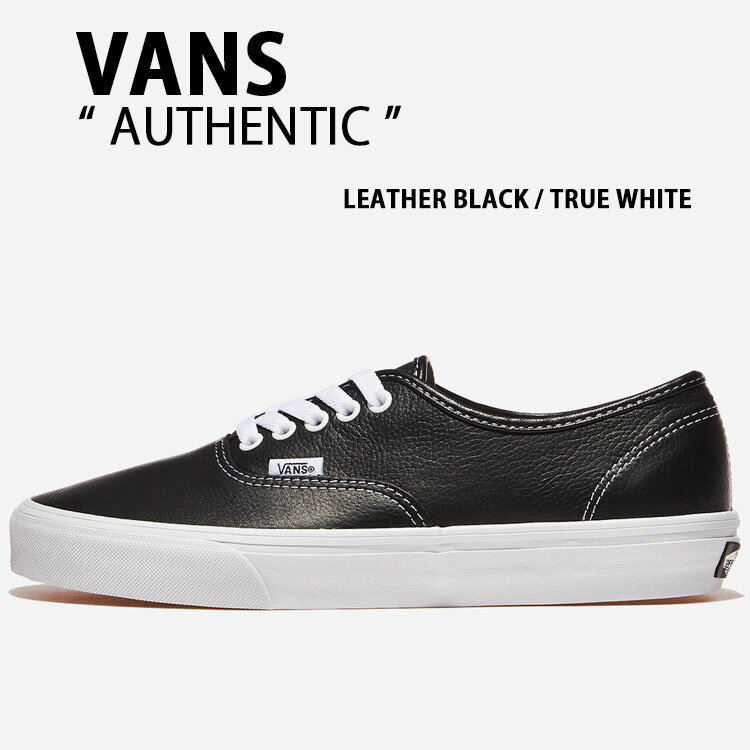 VANS バンズ スニーカー AUTHENTIC LEATHER BLACK TRUE WHITE VN000CRTBPA シューズ オーセンティック レザーブラック トゥルーホワイト メンズ レディースのサムネイル