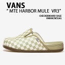 VANS バンズ ミュール シューズ MTE HARBOR MULE VR3 CHECKERBOARD SAGE VN000CW3SAG ハーバーミュール チェ...
