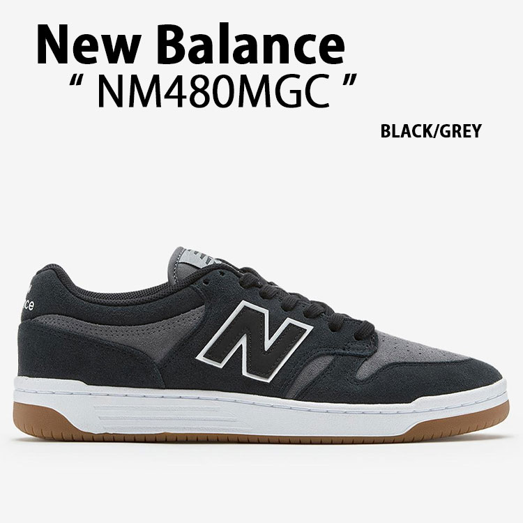 New Balance ニューバランス スニーカー NUMERIC NM480MGC BLACK GREY シューズ ブラック グレー スエード スケートシューズ メンズ【中古】未使用品